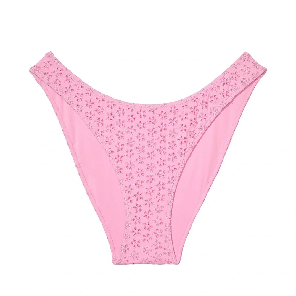 Frankies PINK by VS Buttercup Eyelet Bikini Top & Golden Hour Eyelet Bottom